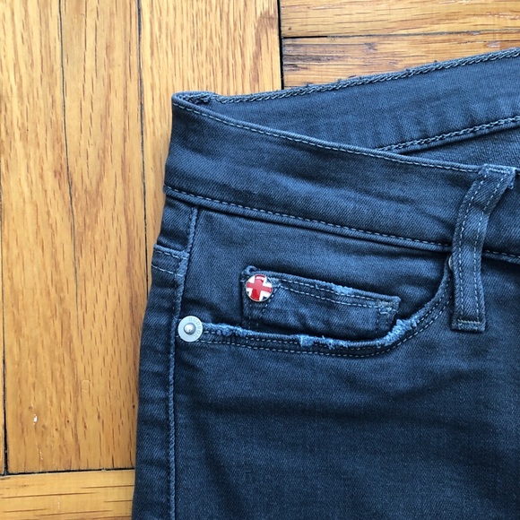 Hudson Nico Midrise Super Skinny Grey Jeans 26 - Picture 3 of 7